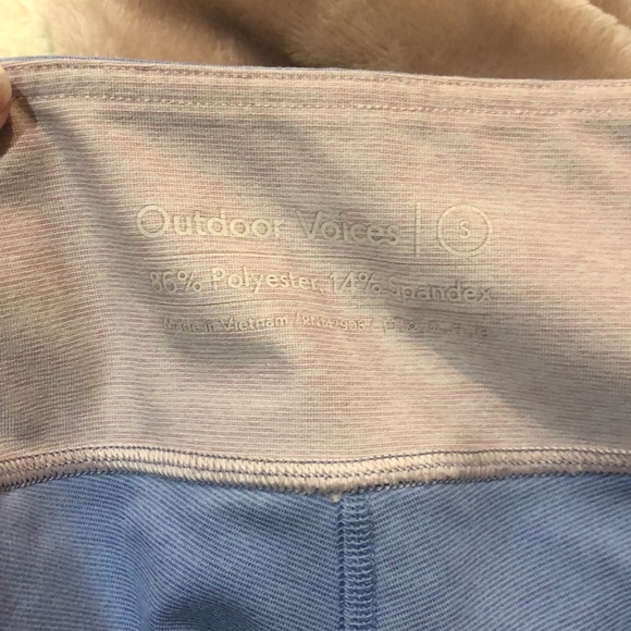 Outdoor Voices 7/8 Spring Leggings Pink Purple - Picture 2 of 2